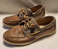 Sperry Top-Sider Women  s Songfish Leather Taupe Boat Shoe Loafer STS96656 Sz 7