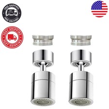 Dual-Function 2 Pcs Faucet Aerator - 360  Rotate Chrome Sprayer Attachment