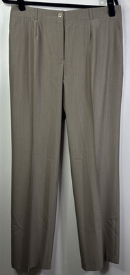 Basler Black Label Virgin Wool Straight Leg Pant Womens 42 Luxury Power Dressing