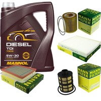 Mann Inspektionspaket 5L Mannol Diesel TDI 5W-30 FüR Opel Zafira B 1.9 Cdti