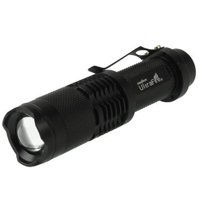 Focus Taschenlampe, 3 Modi, 700lm, XM-L T6 LED, wasserdicht, 11,6cm, schwarz