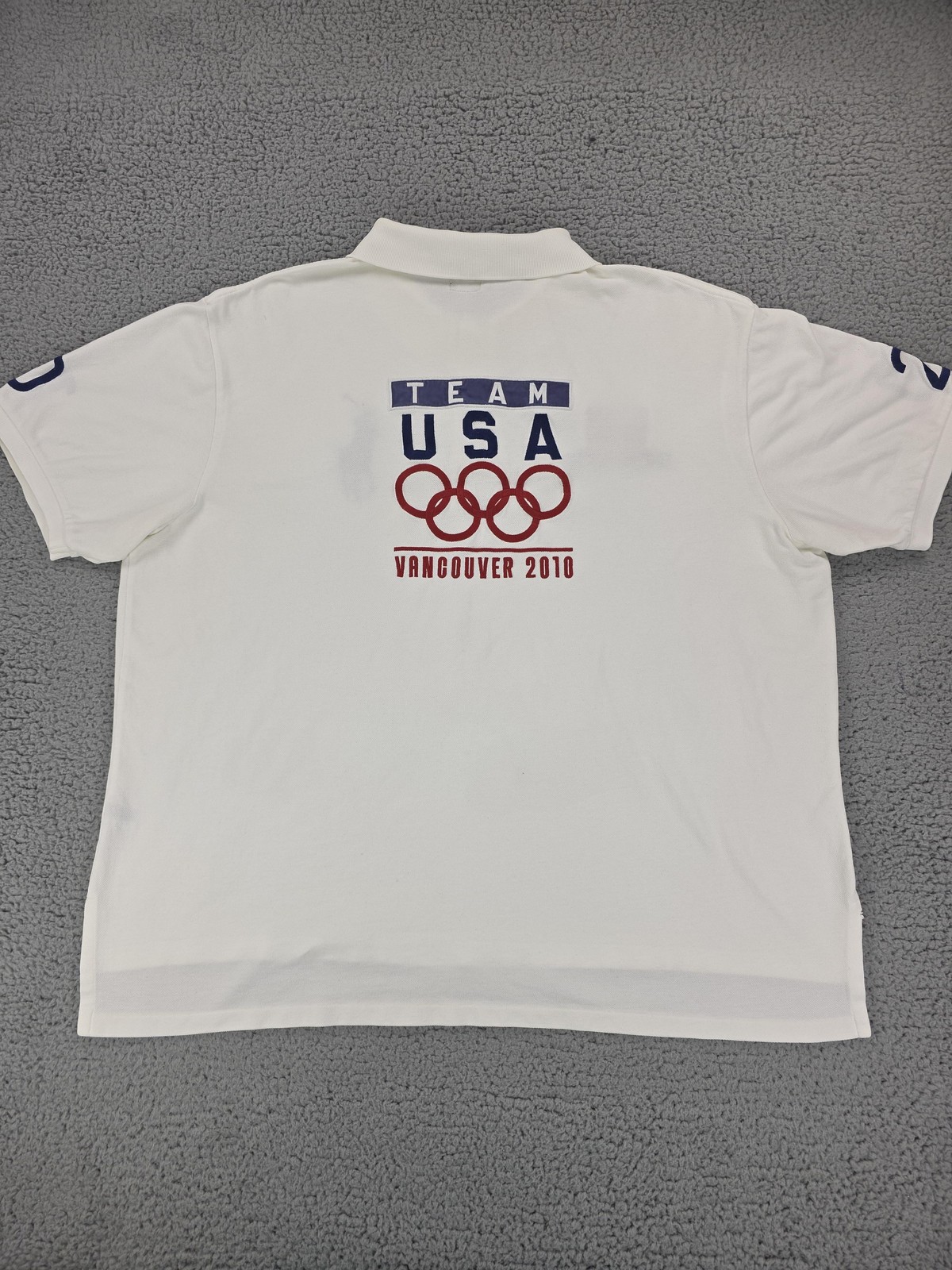 USA Olympics Shirt Vancouver 2010 Team USA Mens 3XL White Polo Ralph Lauren thumbnail 6