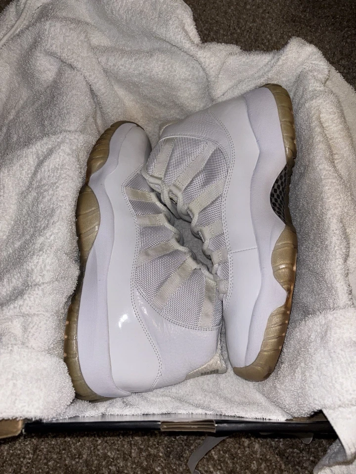 Nike Air Jordan 11 Retro Plata Aniversario 2010 408201-101 Talla 9.5 Totalmente Nuevas DS Foto 3 de 4