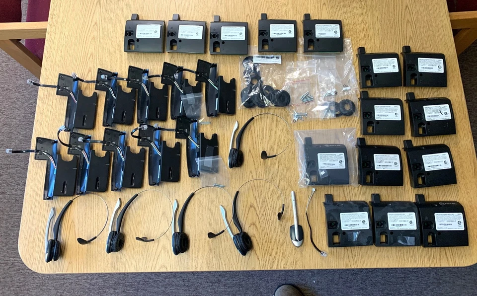 Lot of Mitel Cordless Modules and Headsets, 50005521 50006535 50008569A - Image 1 of 1