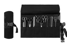 Salon Scissors Roll Up Holder   Professional Canvas Pouch Case for Hair Styli...