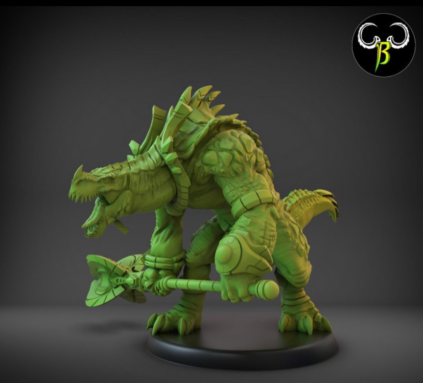Lizard men  Croc Bruiser X5 28mm Fantasy Dinosaur Aztec Monster Infantry