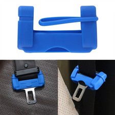 Car Safty Accessories Seat Belt Buckle Clip Anti-Scratch Cover Silicone Blue