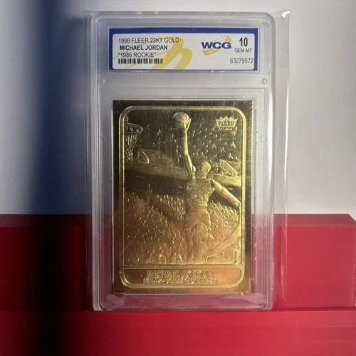 1997-98 23kt Gold Card Fleer Reprints - Rookies 1986-87 Michael Jordan All Gold