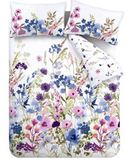 Catherine Lansfield Countryside Floral Duvet Cover Double Quilt Bedding Set Blue