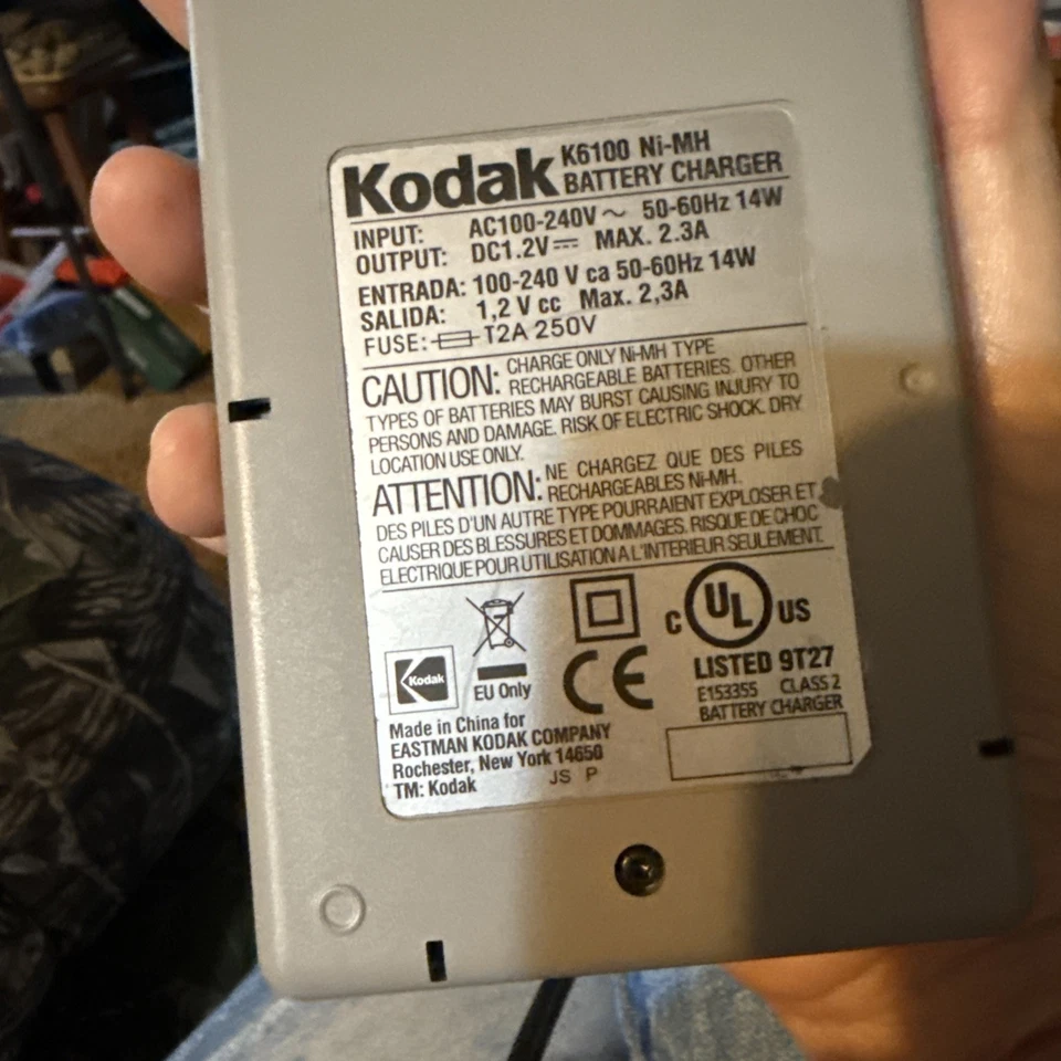 Зарядное устройство Kodak K6100 NI-MH для аккумуляторов AA AAA зарядное устройство 1 час не проверено - Изображение 3 из 4