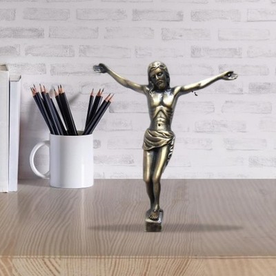 MagiDeal Religious Jesus Figure Statue Art Wall Cross Accessories Home Office