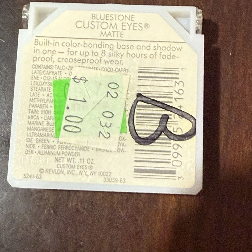 REVLON Custom Eyes Matte Eye Shadow Eyeshadow Bluestone Vtg New Rare HTF - Image 2 of 2