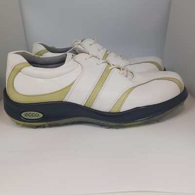 Ecco Women's Sport Tempo Golf Shoes Soft Plastic Spikes Size 8-8.5 White Leather