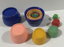 Kittie In The Kegs 6 Barrels In Various Colors Made in USA 1950s No 80 Kitty