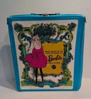 Vintage 1968 Blue Barbie Doll Case, 4 Dolls And Clothes, Accessories