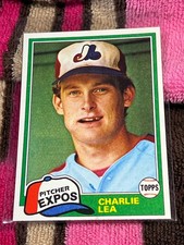 1981 TOPPS RC #293 CHARLIE LEA MONTREAL EXPOS STARS NMMT BASEBALL ROOKIE CARD!. rookie card picture