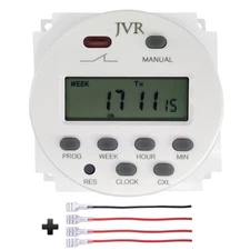 12V Timer Switch - Programmable, DC/AC/Solar Battery Powered | 12 Volt White 