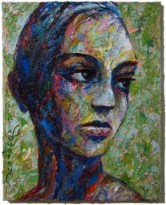 #ad WOMAN PORTRAIT OIL█PAINTING GIRL█REALISM ART█SIGNED VINTAGE ORIGINAL REALIST█POP $315.00