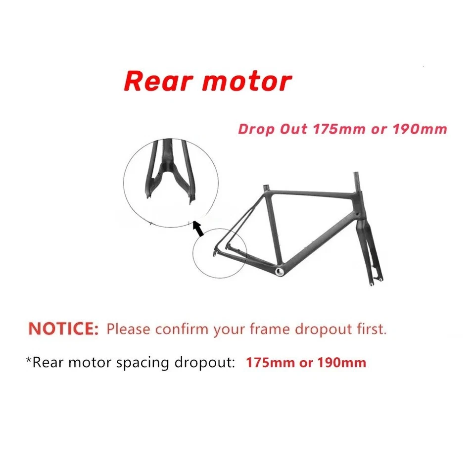 48V 750W BAFANG Rear Wheel Conversion Kit Fat Ebike 20/24/26*4.0'' Thread-on - Image 2 of 4