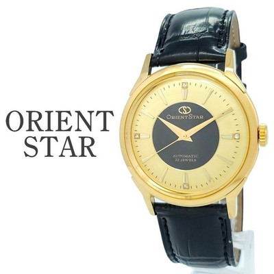 ORIENT STAR DG00-E0 Automatik Herrenuhr Gold Schwarzes Ziffernblatt