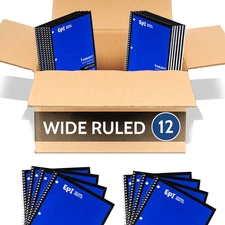 Spiral Notebook | Wide - 70 Sheets, Durable Spiral Binding | 10.5 X 8 in | Class