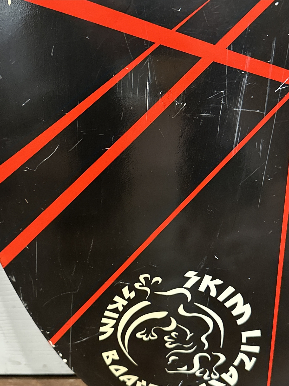 Skim Lizard Wooden Skim Board Surfer Boogie Laser Chekered Fade Fiberglass 37”