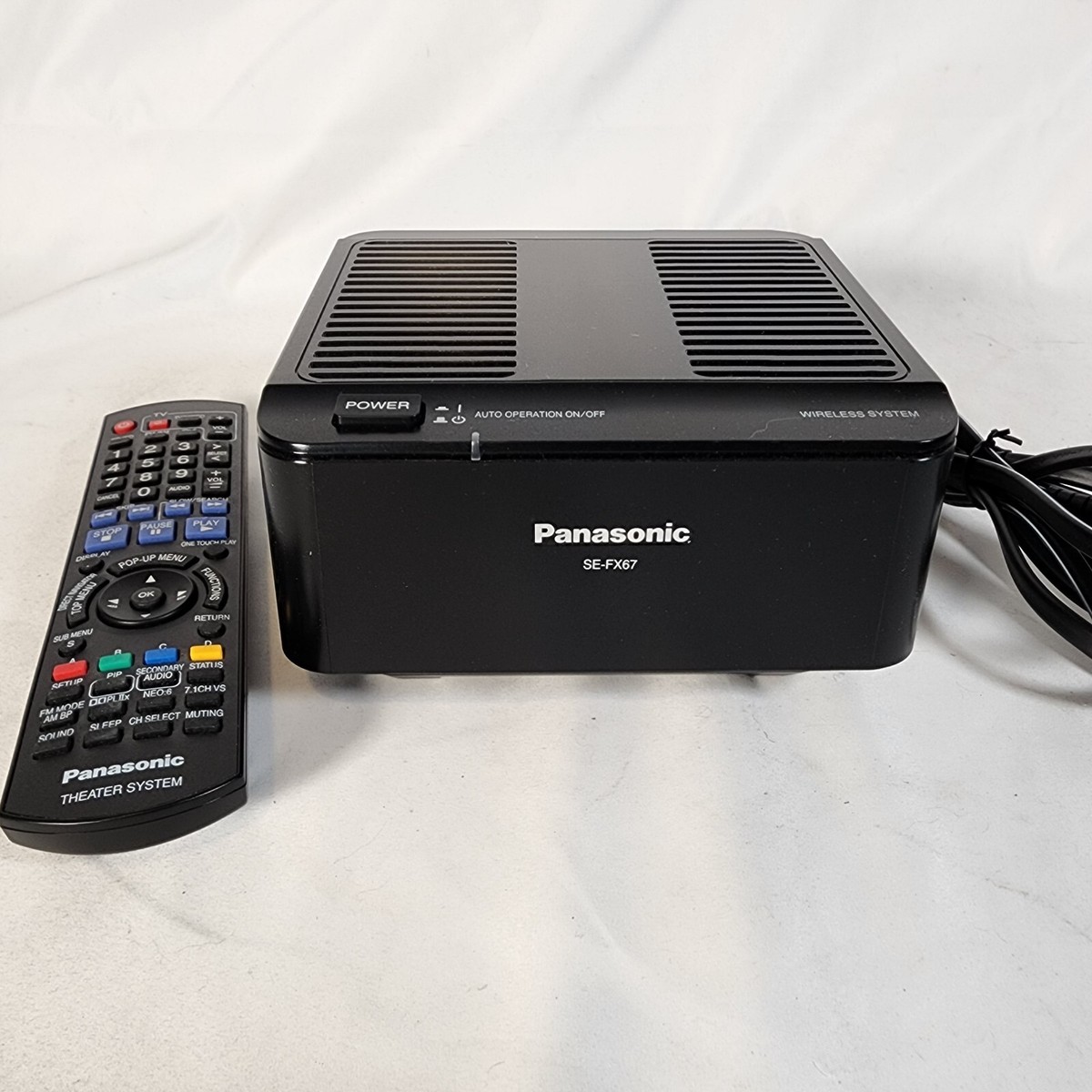Panasonic Wireless Speaker System SE-FX65 Receiver and remote - Main Image