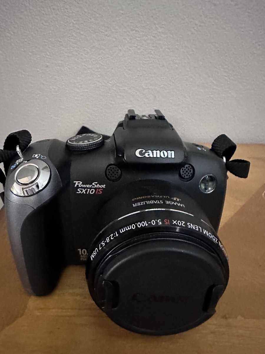 Canon PowerShot SX10 IS 10.0MP Digital Camera Tested Lens Cap SD