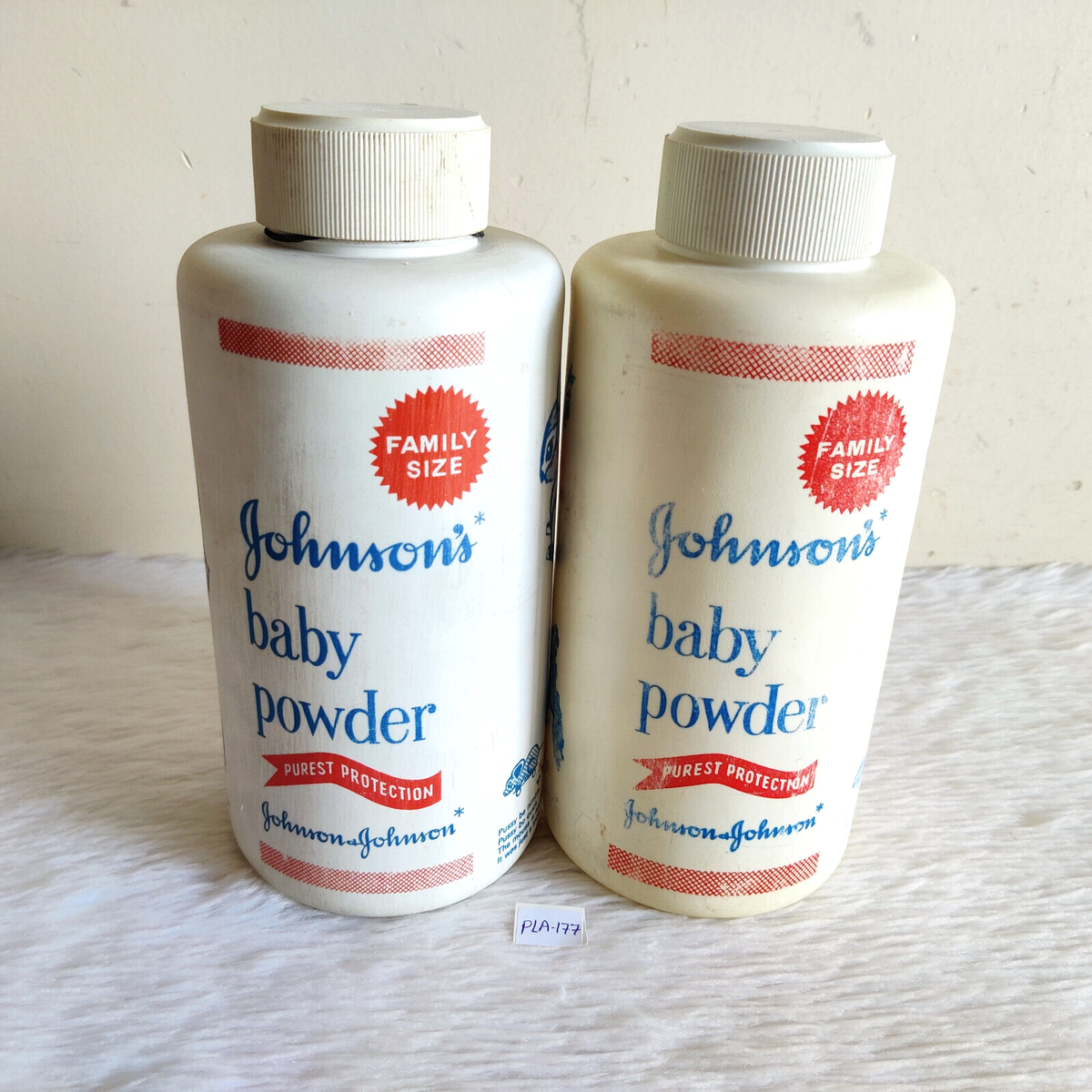 Vintage Johnson's &Johnson Baby Powder Adv Plastic Bottles Big Size PLA177