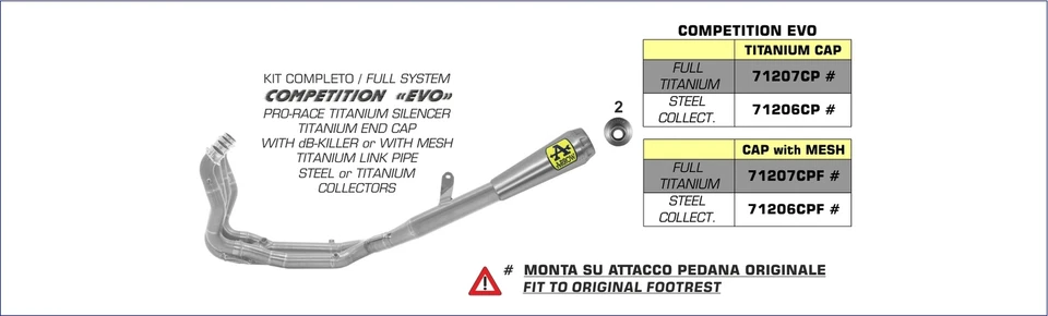 ESCAPE COMPLETO COL. INOX ARROW PARA BMW S 1000 RR 2019 > 2020 COMPETITION BAJA - Imagen 2 de 4
