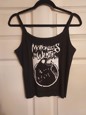 Motionless in white crop top motionless in white tank top Hand Cropped xs to 2xl
