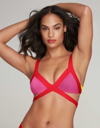 Agent Provocateur MAZZY BIKINI BRA AP 2 & BRIEF AP Size 2 in RED/PINK - BNWT - Picture 1 of 8