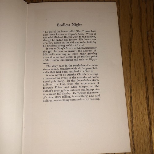 Endless Night, Agatha Christie 1967 Hardback By Collins, St James Place, London - Picture 6 of 10