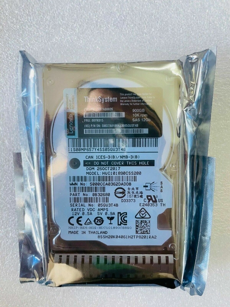 Lenovo(旧IBM) 7XB7A00022 600GB 15K 12Gb SAS 2.5型 HS 512n