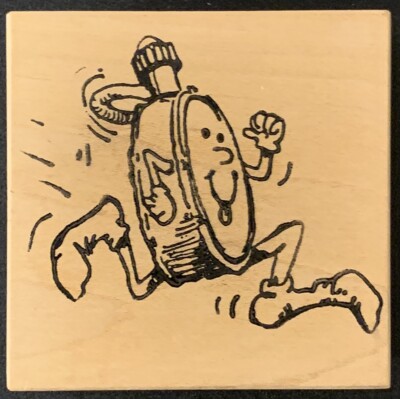Visual Image Printery VIP Time Running Stopwatch Rubber Stamp