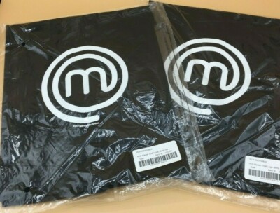 Official MasterChef Logo, Black NEW 100% Cotton 2 Kitchen Dish Towel Set