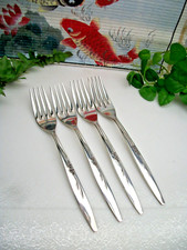 4   Oneida Community Silverplate  ENCHANTMENT  Gentle Rose  Dinner Forks  1960