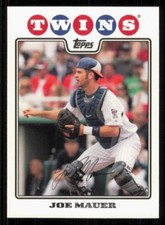 2008 Topps  #33 JOE MAUER Minnesota Twins 4TH YEAR  MINT  HOF