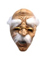 Halloween Bad Opa Faltig Gesicht Brille Cool Alter Mann Cosplay Latex Maske 1940