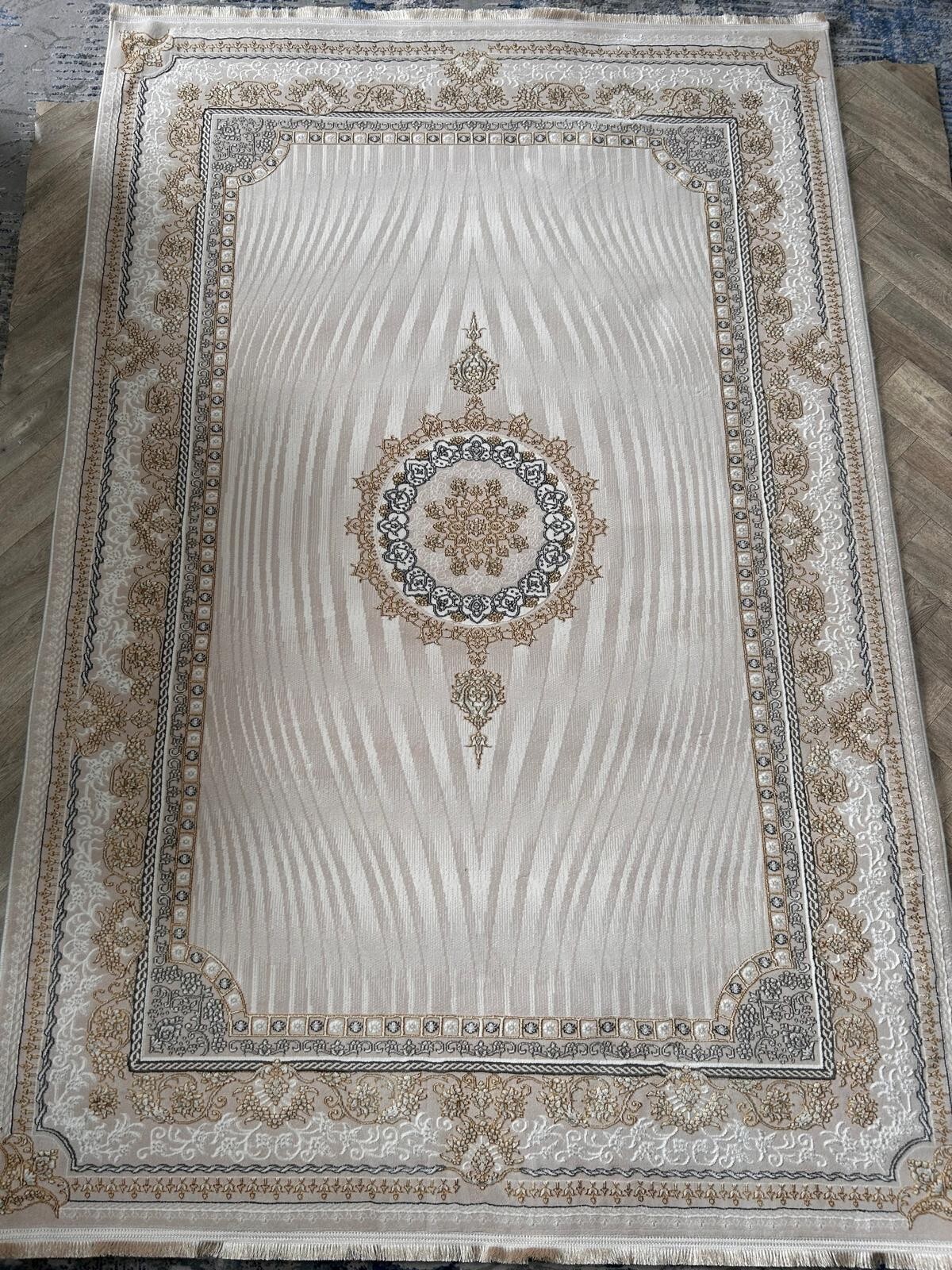ALFOMBRA ORIENTAL SALÓN BEIGE SEDOSO 160x230Cm