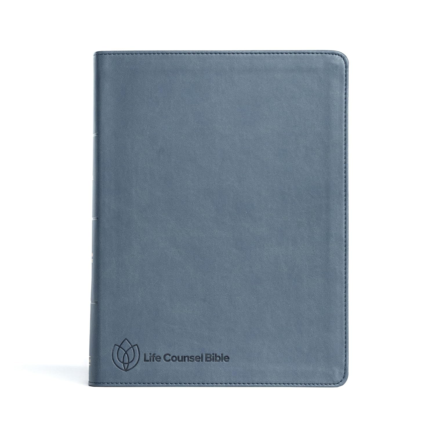 CSB Life Counsel Bible Slate Blue Indexed LeatherTouch Easy Read Version