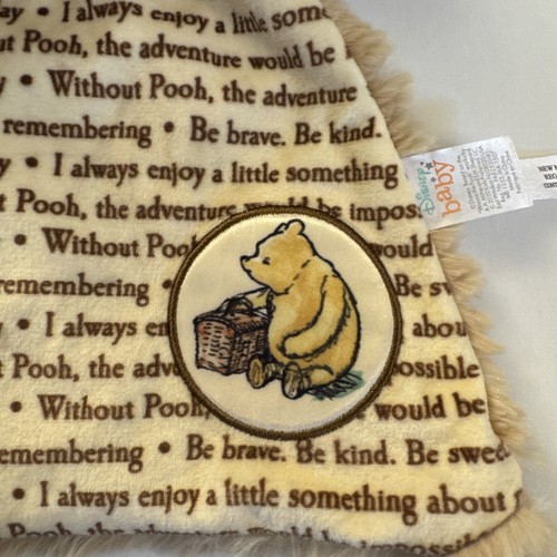 Disney Winnie The Pooh Story Lovey 14" Plush Security Blanket Knotted Legs HG7 - Picture 3 of 5