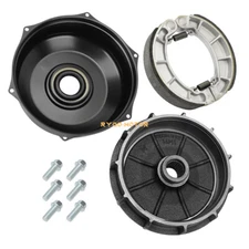 Rear Brake Drum Cover Hub Shoes Set for Honda Foreman 500 TRX500 4x4 2014-2019
