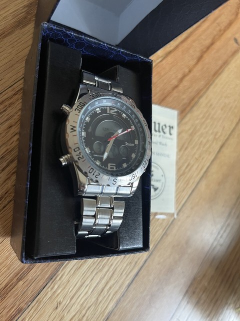 Stauer 19093 Mens Compendium Hybrid Chronograph Watch 3atm 47mm for ...