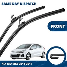 Front Windscreen 26" 16" Flat Aero Wiper Blades Pair for Kia Rio 11-17