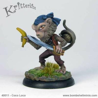 Bombshell Miniatures Kritterkins - Coco Loco, Monkey Pirate