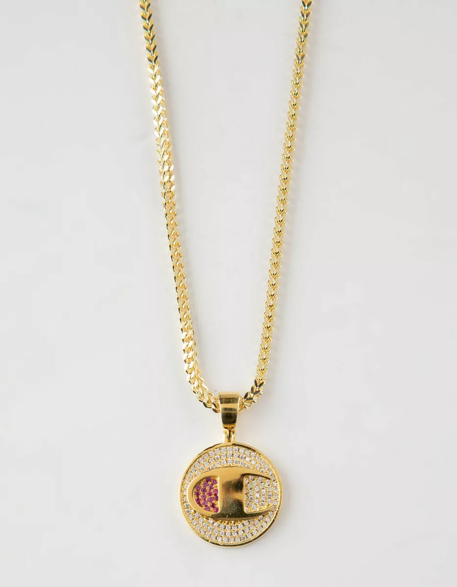 Gold plated deals medallion necklace