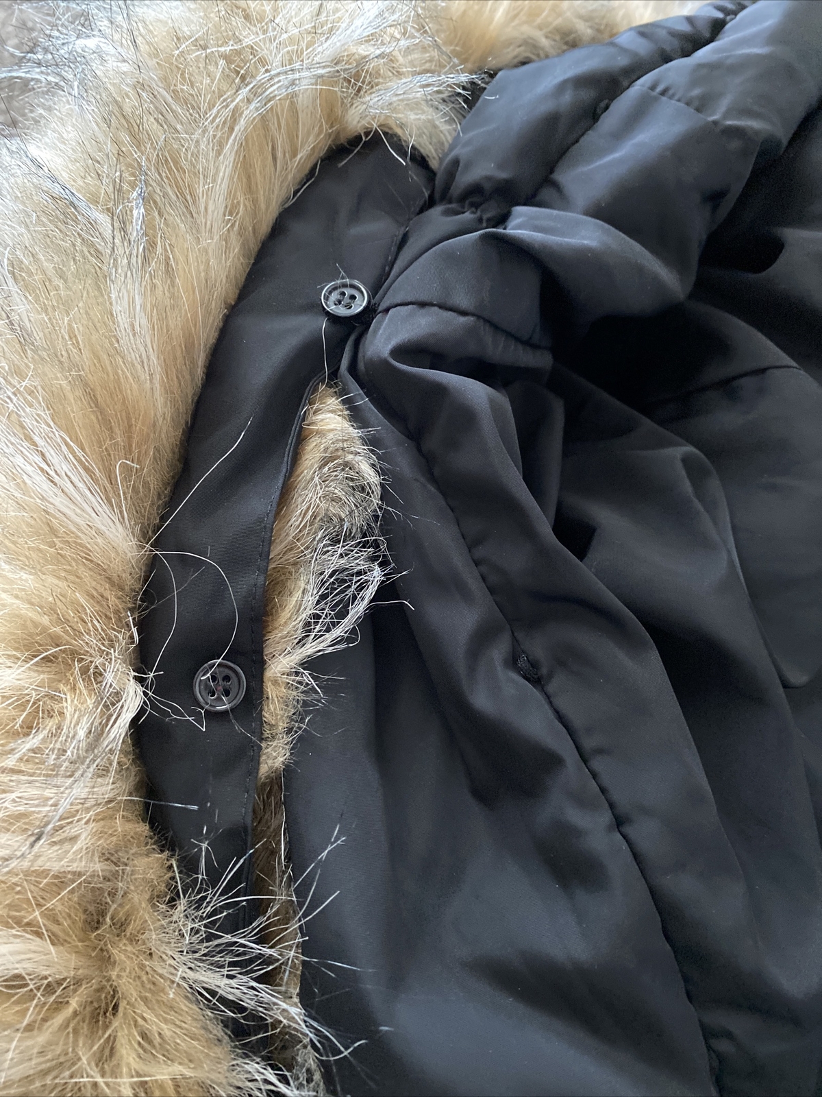 Bebe Long Down Winter Jacket With Removable Faux … - image 11