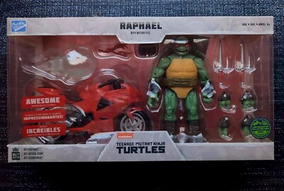 NEW Teenage Mutant Ninja Turtles Raphael with Motorcycle TMNT ...