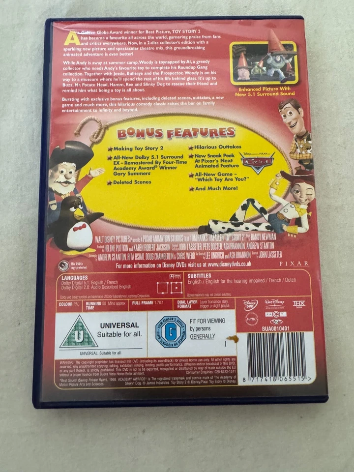 Toy Story 2 2 DVD Disney Region:2 - Image 3 of 4